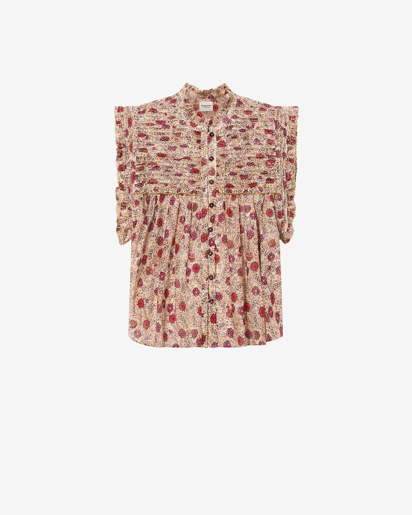 Dersia Top Ecru Raspberry