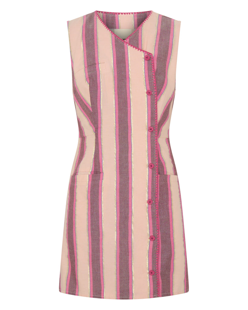 Styx Dress Pink Mykonos Stripe