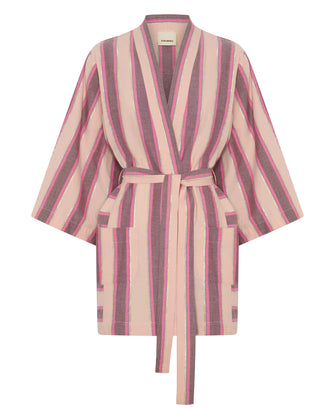 Ariane Robe Pink Mykonos Stripe