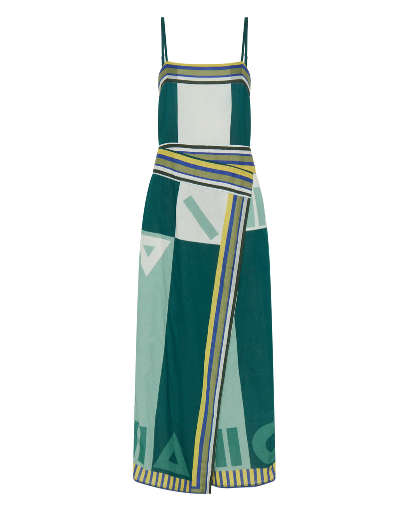 Aethra Dress Green Sarong Voile