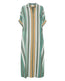 Melanie Caftan Green Fez Stripe