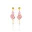 San Sebastian Conch Earrings Pink Gold