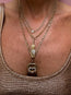 Emma Fluted Heart Diamond Pendant Dogtag