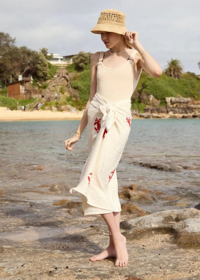 Beach Throw Natural Crab