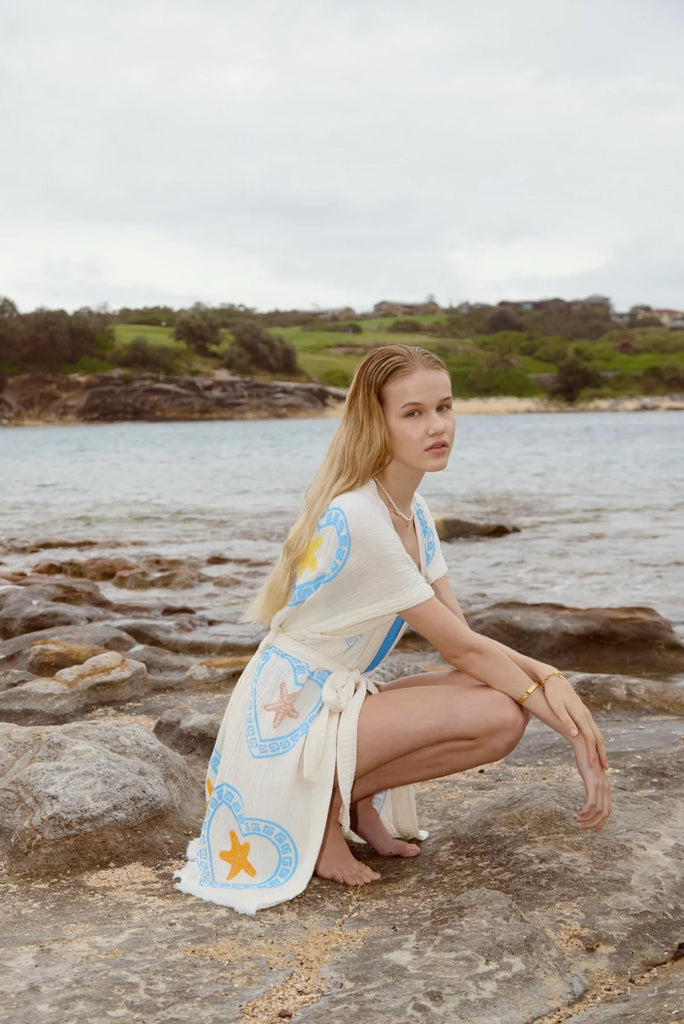 Midi Robe Blue Heart