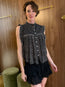 Dersia Top Black Ecru