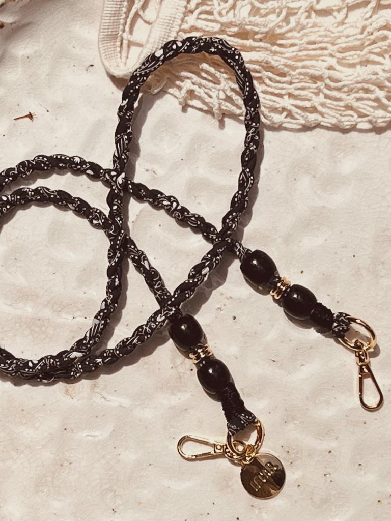 Black Bandana Cross-Body Strap