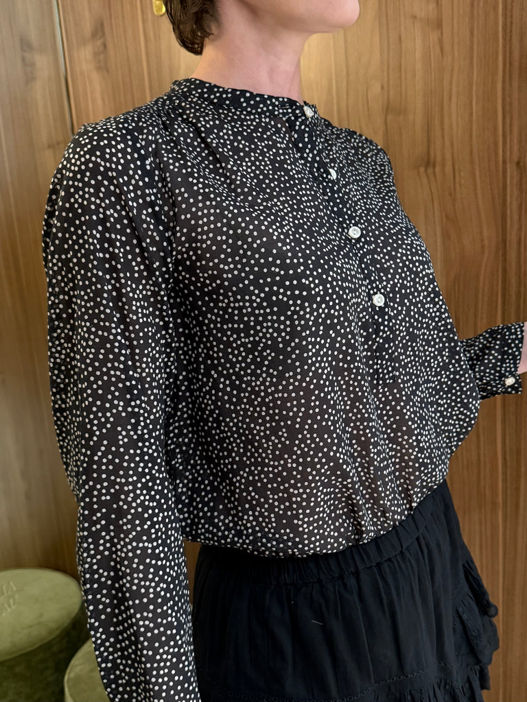 Maria Blouse Black Ecru