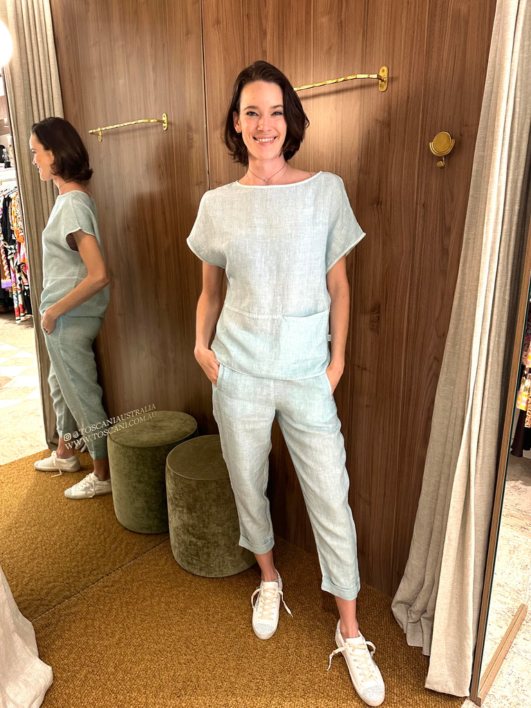 Kalli Short Sleeve Top Laguna