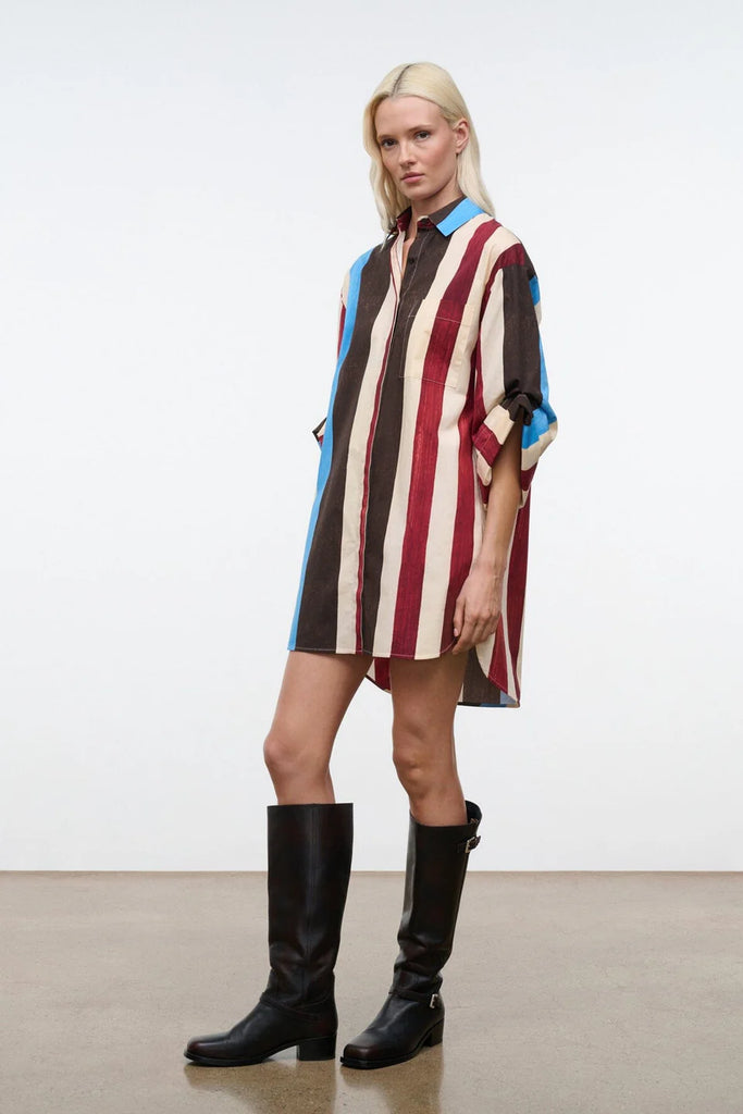 Nico Dress Caffe Stripe