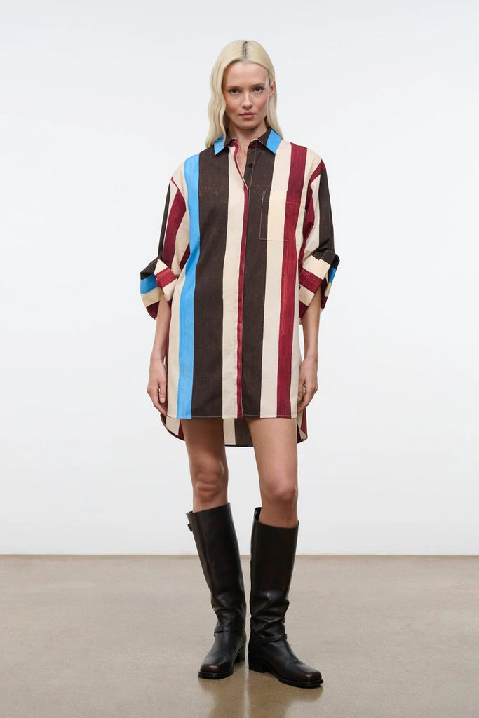 Nico Dress Caffe Stripe