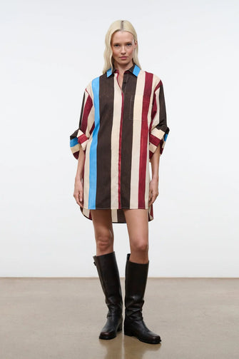 Nico Dress Caffe Stripe