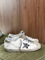 Superstar Sneaker White Zebra Tan Silver