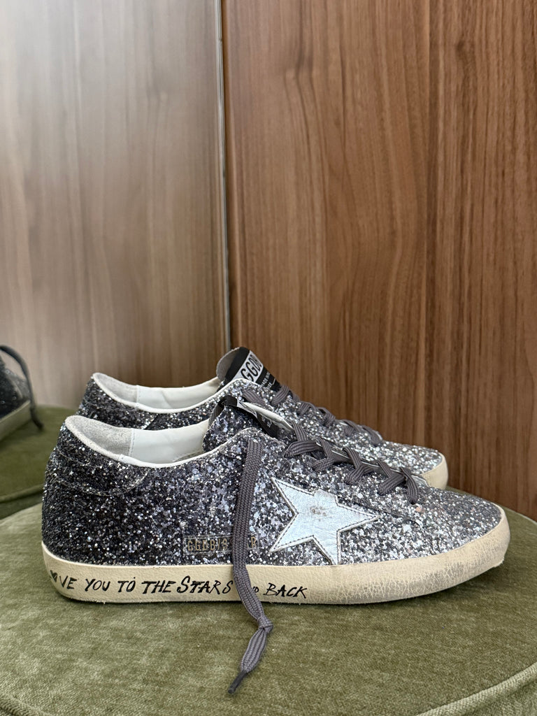 Superstar Sneaker Love You Silver Glitter