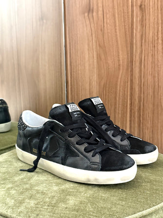 Superstar Sneaker Black with Black Glitter