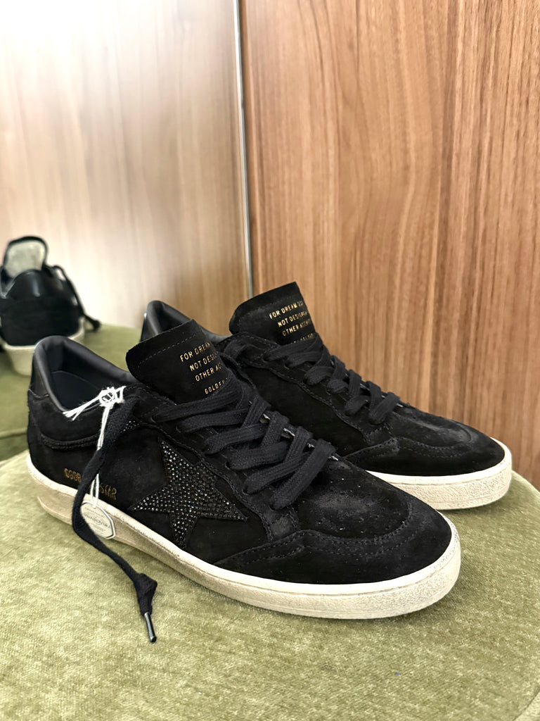 Ballstar Sneaker Black with Black Crystals