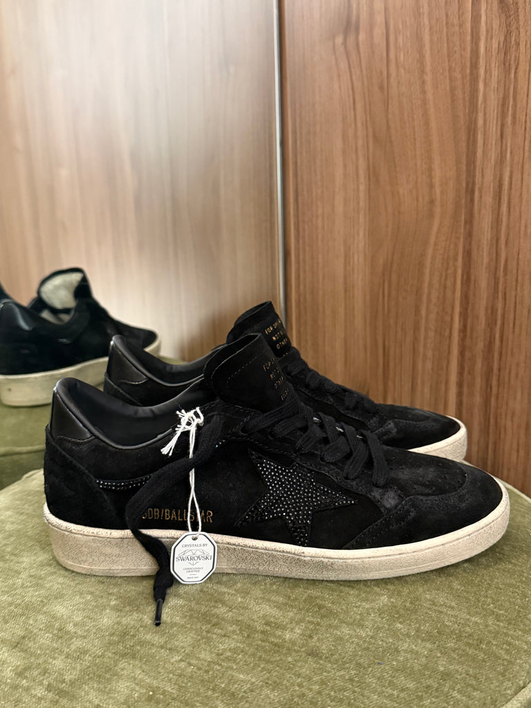 Ballstar Sneaker Black with Black Crystals
