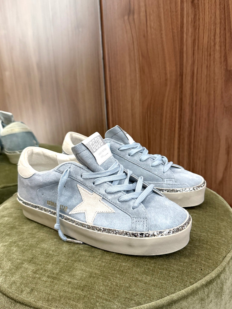 Hi Star Sneaker Light Blue Silver Glitter