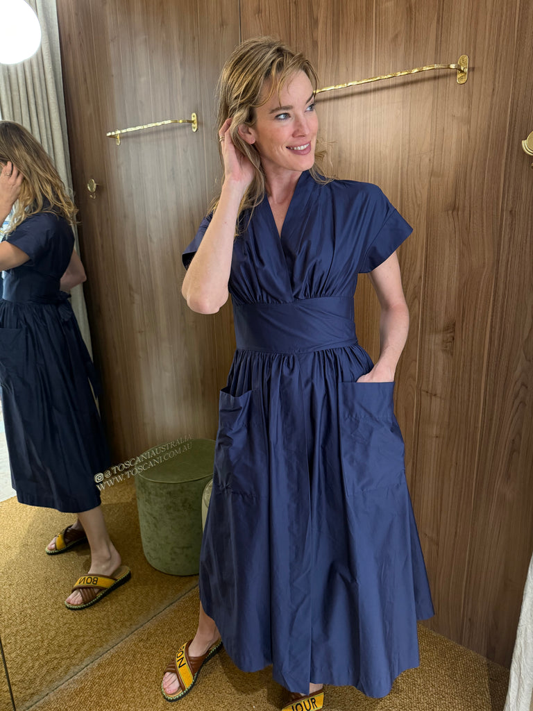 Gimena Long Dress Navy