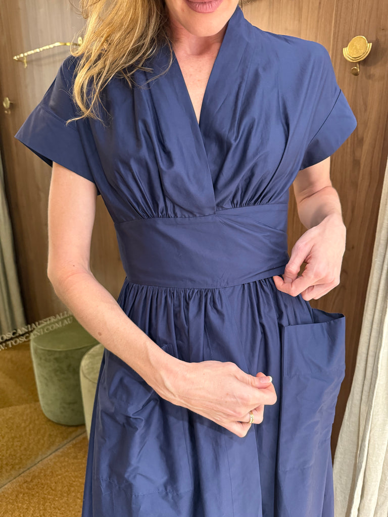 Gimena Long Dress Navy