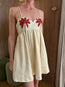 Coconut Tree Embroidered Mini Dress