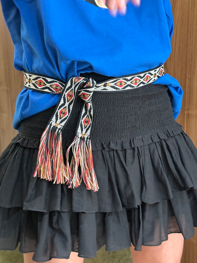 Etki Woven Belt Black Gold