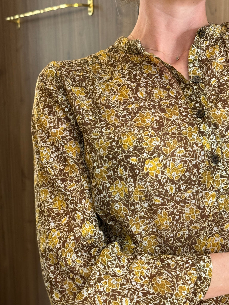 Maria Shirt Khaki Floral