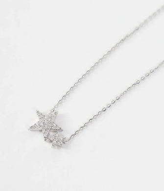 Hera Double Diamond Star Necklace