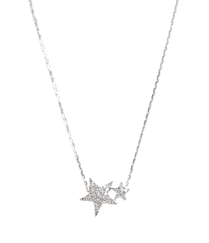 Hera Double Diamond Star Necklace