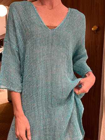 Claro Midi Dress Reta Turqouise