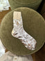 Metallic Ribbed Socks Silver