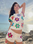 French Flowers Hand Crochet Top