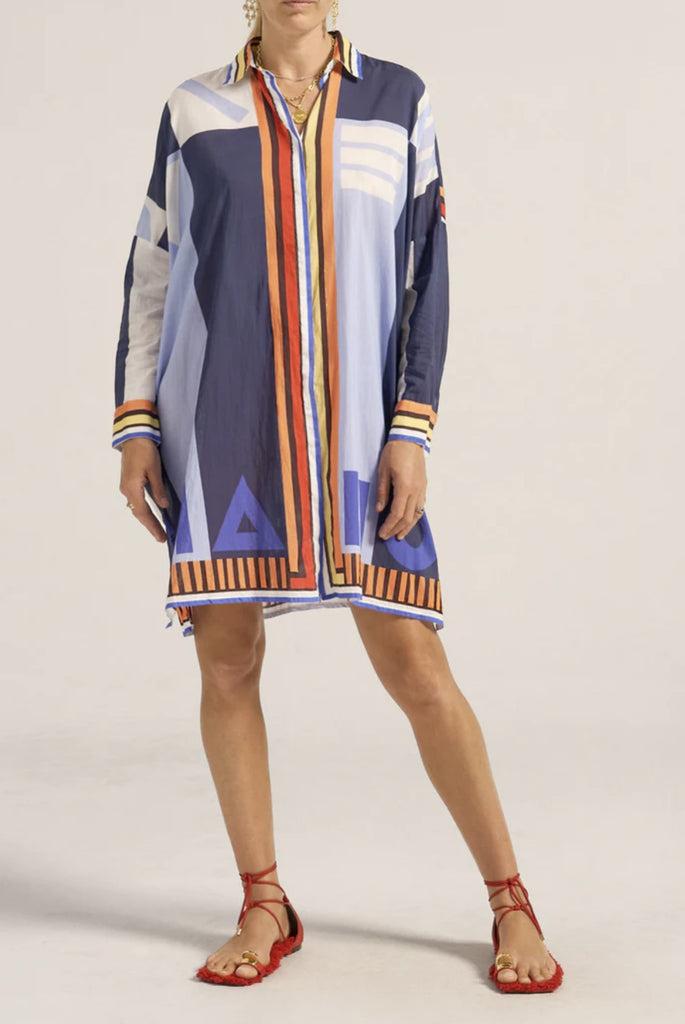 Artemis Shirt Dress Blue