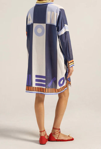 Artemis Shirt Dress Blue