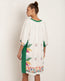 Sun Embroidered Short Dress White Green