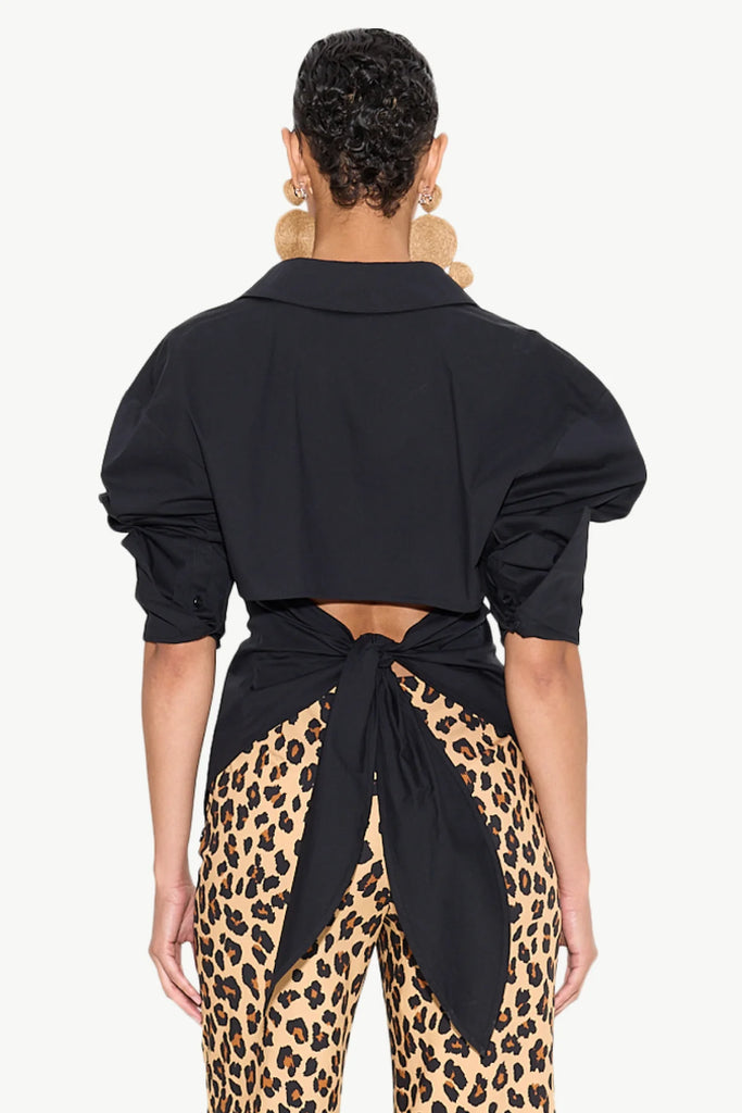 Loch Poplin Button Up Black