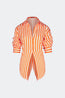 Loch Poplin Button Up Coral Cabana Stripe