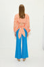 Loch Poplin Button Up Coral Cabana Stripe