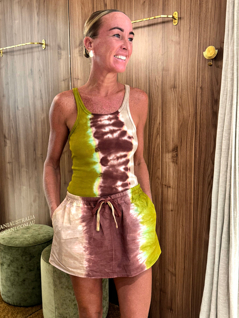 Ribbed Singlet Peppermint Stripe