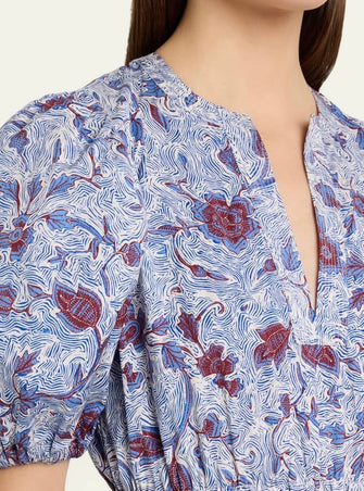 Adriana Short Sleeve Cotton Dress Gardenia