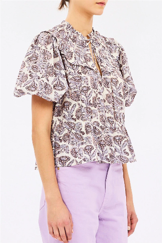 Elvie Short Sleeve Cotton Top Meadow