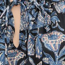 Florelle Long Sleeve Cotton Blouse Zinnia