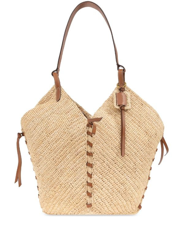 Tampa Small Raffia Cognac Bag