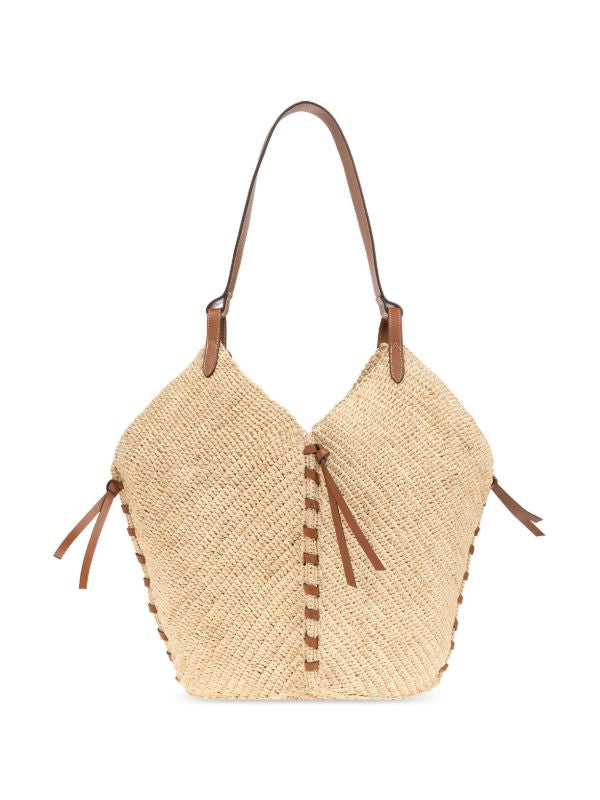 Tampa Small Raffia Cognac Bag