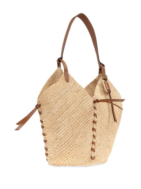 Tampa Small Raffia Cognac Bag