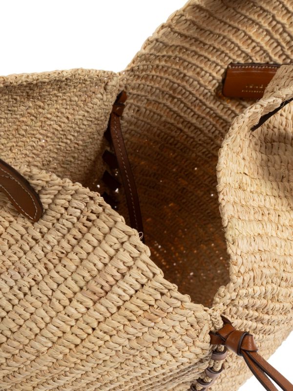 Tampa Small Raffia Cognac Bag