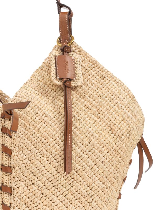 Tampa Small Raffia Cognac Bag