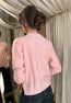 Split Hem Crew Sweater Pink