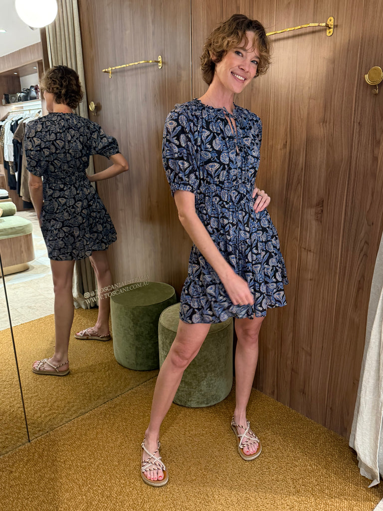 Sofia Short Sleeve Mini Dress Zinnia