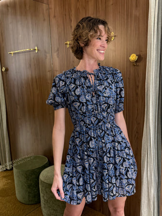 Sofia Short Sleeve Mini Dress Zinnia